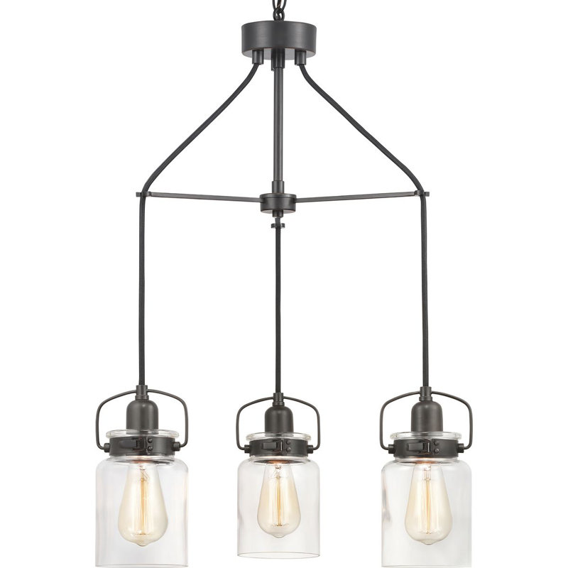 Leyden 3 - Light Cluster Pendant, Antique Bronze