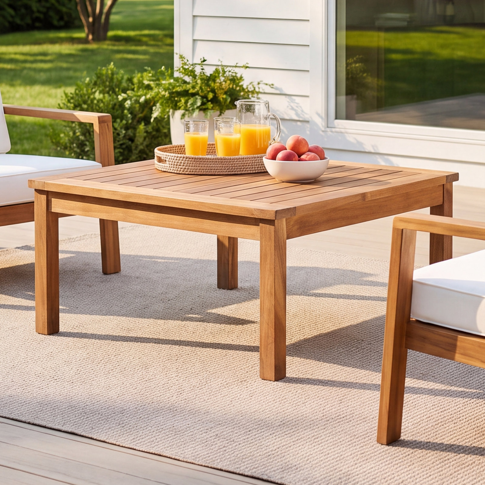 Winslow 36'' Teak Outdoor Chat Table