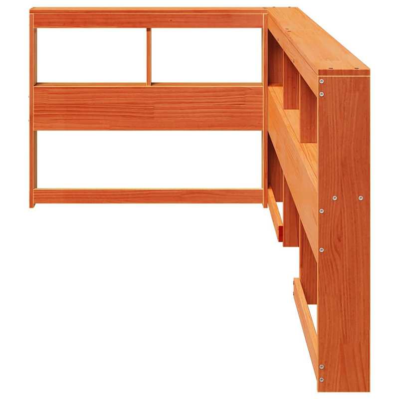Ryon Solid Wood Headboard, 80cm H x 98.5cm W x 218.5cm D, Wax Brown
