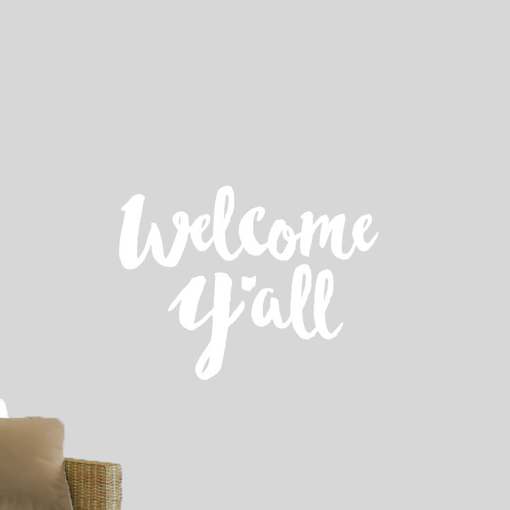 Text & Numbers Non-Wall Damaging Wall Decal, White