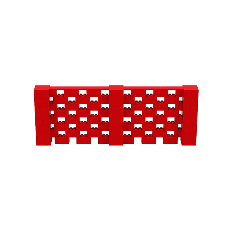 Ensemble mural 4 po de haut Everblock, Rouge, 132"