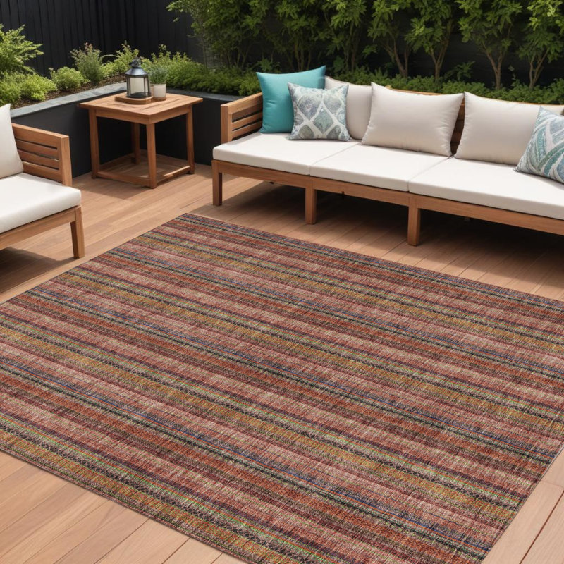 Tapis intérieur lavable rayé 9 pi x 12 pi