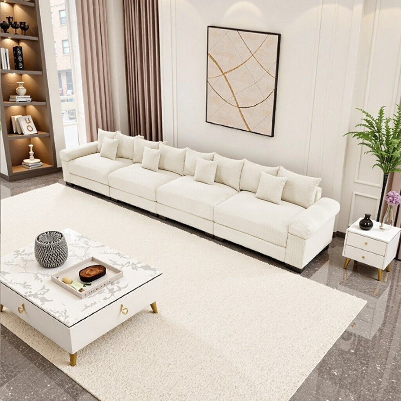 Canapé modulaire surdimensionné de 170 po Cloud, Crème