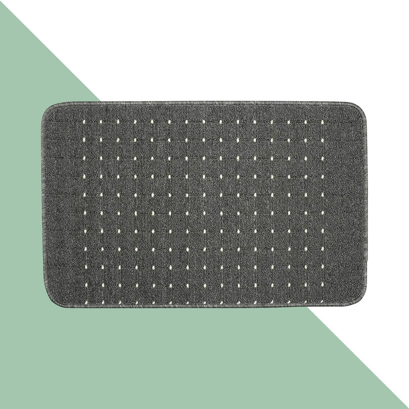 Navya Kitchen Mat, Rectangle 67 x 100cm, Grey
