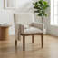Ensemble de 2 fauteuils de salle à manger de style campagne moderne rembourrés gris et brun