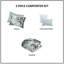 Ensemble d'édredon à motif floral en coton pour lit double / grand 5 pièces avec coussins décoratifs-117493008
