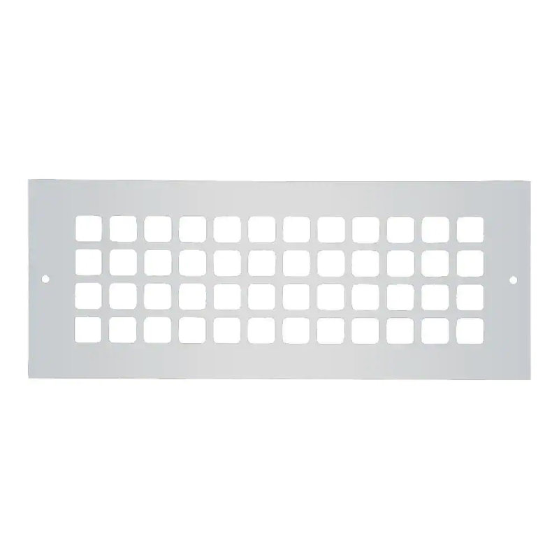 Grille carrée en aluminium Reggio, 4 po x 12 po, Blanc