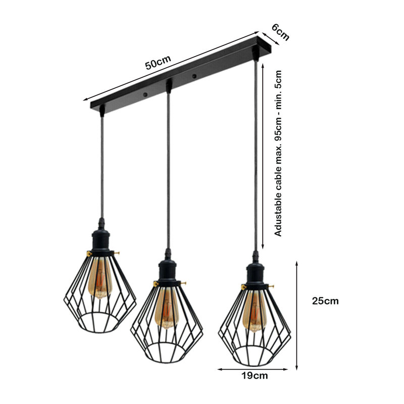 Bednarz 3 - Light Black Kitchen Island Pendant