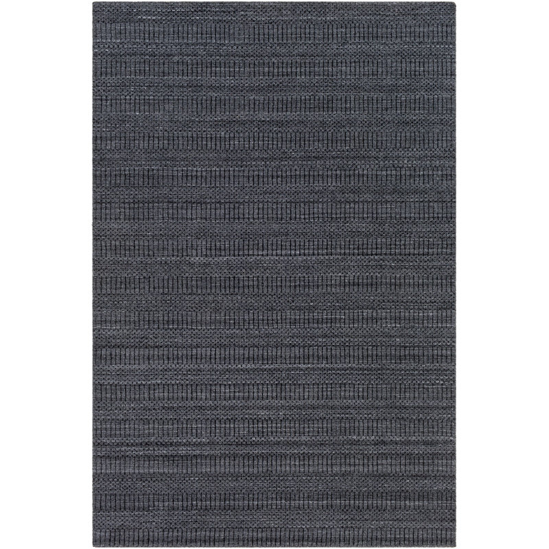 Area Rug in Black, Rectangle 2' x 3'