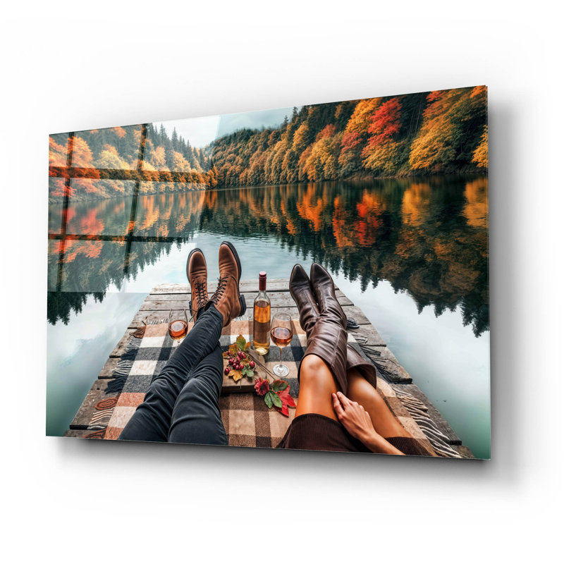  «Fall Days Are Beautiful» par Rey Klimt, art mural en verre acrylique, 24 po x 16 po