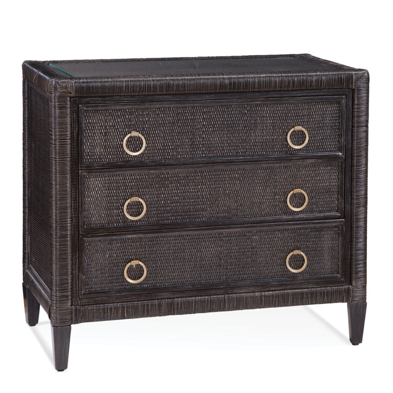 Sabal Bay Warwick 3-Drawer Wicker Chest, Flax
