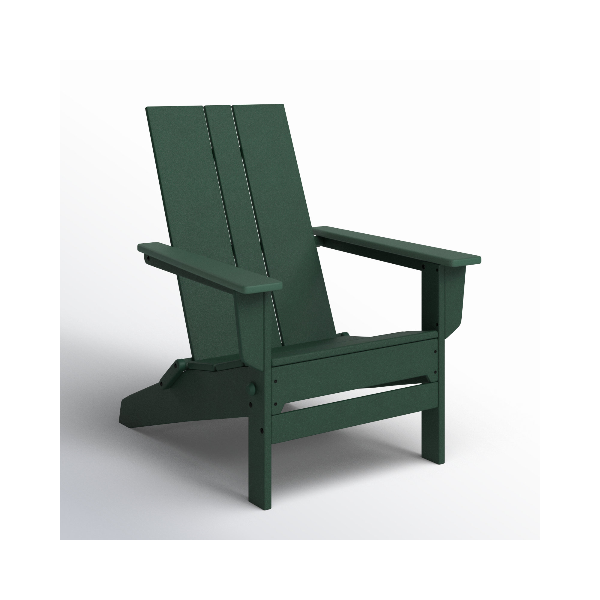 POLYWOOD x AllModern Folding Plastic Adirondack Chair, Dark Green