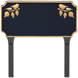Camden Ivy Two-Line Address Sign Plaque with Lawn Stakes