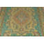 Tapis vert fait à la main 9 x 12 po