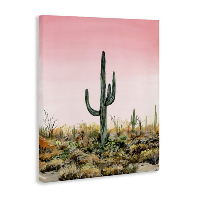 Toile Saguaro Glow Cactus, conception de Georgie Harrison