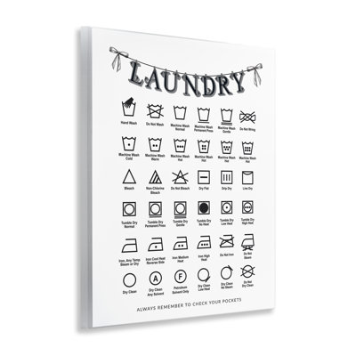 Plaque murale Vintage Style Laundry, avec lettres et lignes
