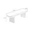 Banc rembourré en bois massif blanc-239621108