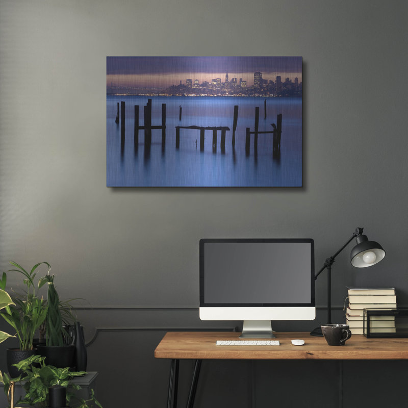 «Bay Pilings Sausalito» par Jeffrey Murray, H 24 po x l 36 po