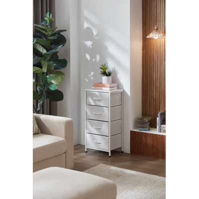 Storage Cabinet With Drawers For Living Room, Bedroom Or Entryway, White