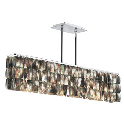 Luminaire suspendu linéaire pour îlot de cuisine 5 lumières Night Shades