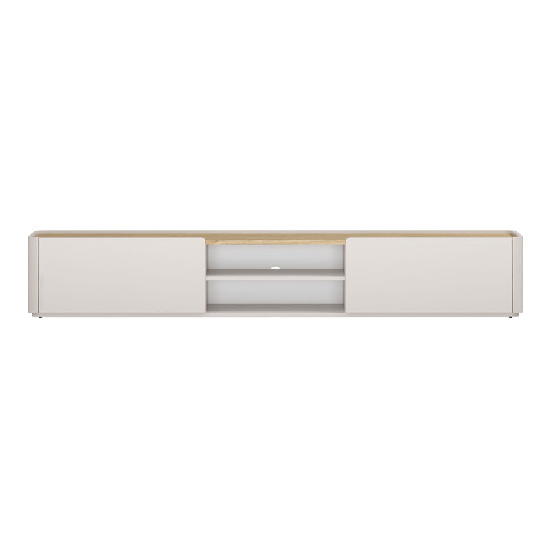 Blackett Unfinished TV Stand for TVs up to 77", Beige/Natural, 35.5 cm H x 220 cm L x 48 cm W