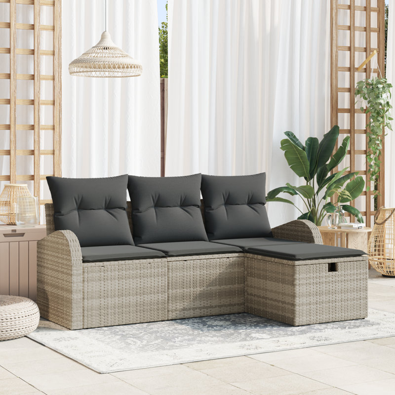 179cm Wide Patio Sofa with Cushions