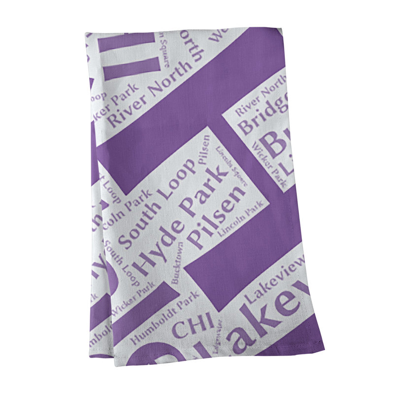 Serviette à thé « districts », Mauve, Chicago