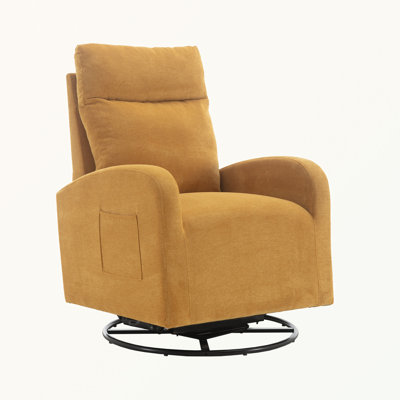 Upholstered Swivel Glider.Accent Rocking Chair With One Left Bag -  Latitude Run®, CA0A7C93C8FE42EFADB4F5289F88B93C