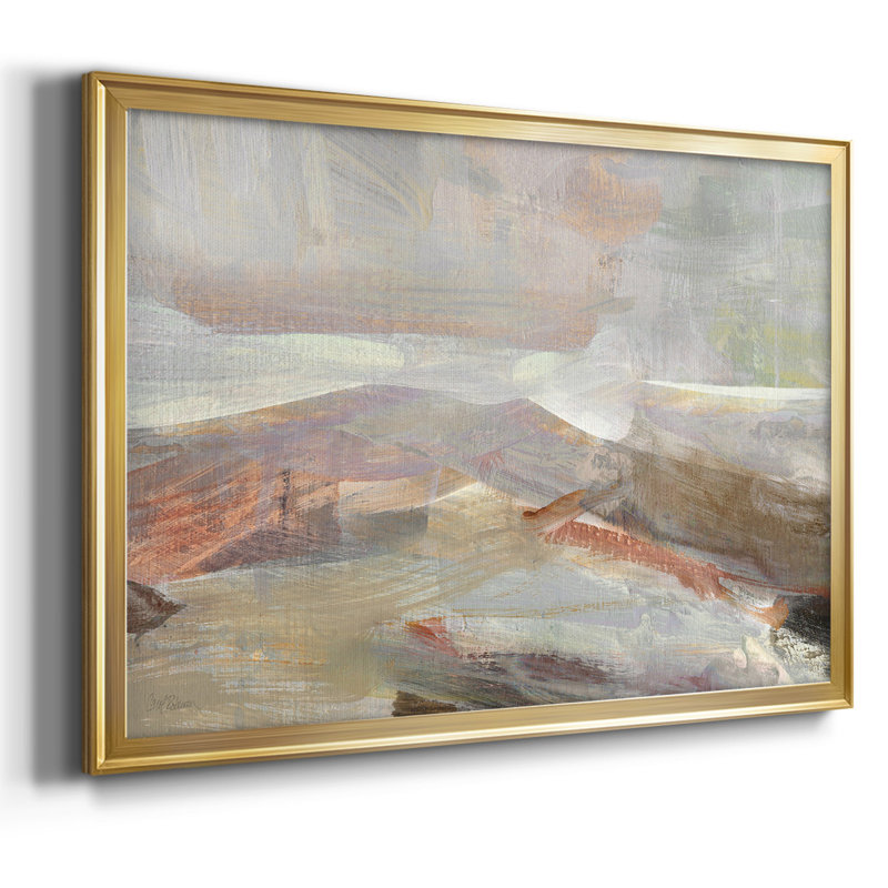 «Distant Canyon», toile tendue avec châssis encadré, H 14 po x l 20 po x P 1,5 po, Or