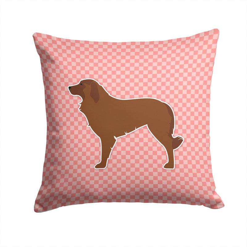 Coussin décoratif intérieur/extérieur portugais berger, H 14 po x l 14 po x P 3 po, Rose