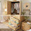 Armoire 70 po en bois avec 2 portes et 3 tiroirs, armoire de rangement pour chambre à coucher-197129464