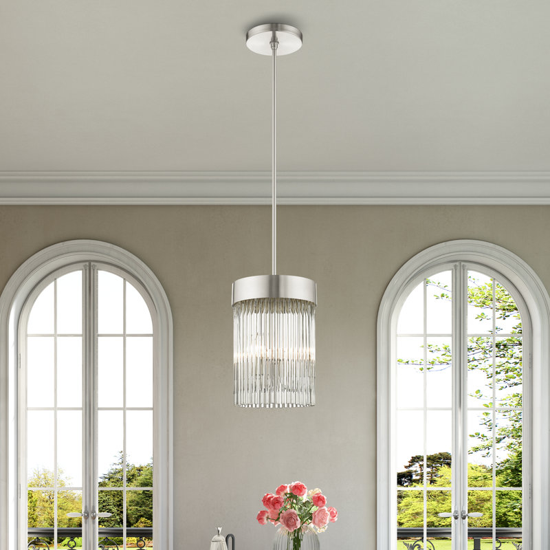 Bamey 3 - Light Single Pendant, Brushed Nickel