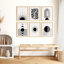 Art mural encadré, ensemble de galerie, collage, soleil minimaliste, dessin au trait géométrique, décoration moderne pour salon, chambre à coucher, bureau