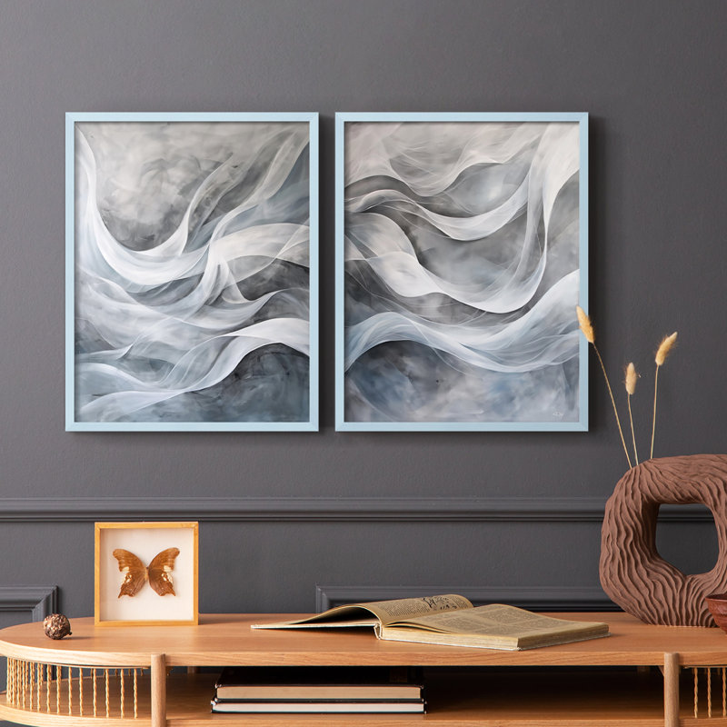 Série ABSTRACT CDLxxxi - reproduction encadrée de qualité supérieure - prête à être accrochée - aucun clou requis - aucun clou requis