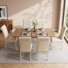 Fabric Upholstered Parsons Dining Chairs with Wood Legs