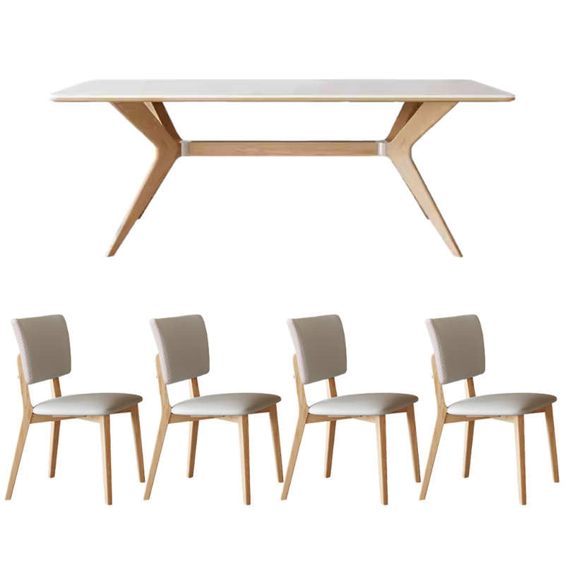Ensemble de table de salle à manger rectangulaire, H 29,52 po x L 62,99 po x l 31,49 po