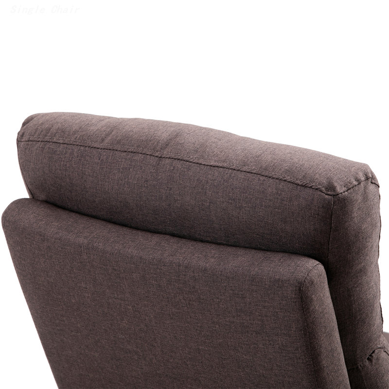 Fauteuil d'appoint moderne, fauteuil inclinable électrique, Polyester brun