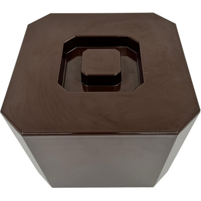 Ice Bucket With Lid Brown, 6 Litre, Octagonal & Double Walled Insulation, Bpa Free, Ice Buckets, Ice Buckets For Parties, Uk Made, Perfect For Home Bars, Bar Accessories, Pubs, Bbqs And Picnics
