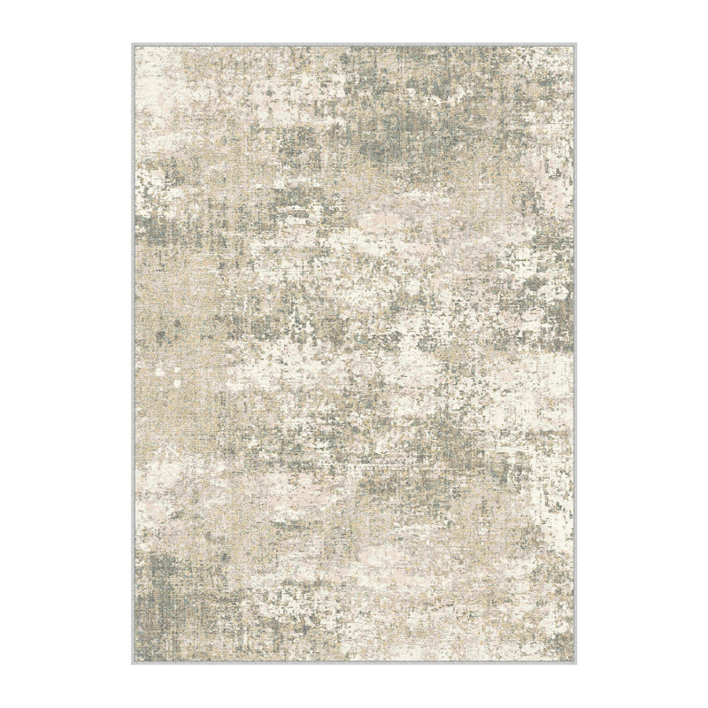 Tapis moderne lavable à la machine avec envers antidérapant Kimberley, Rectangle 5 pi x 7 pi
