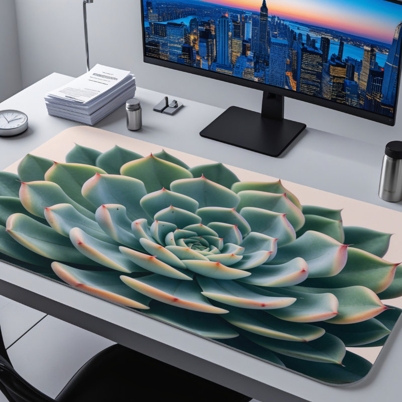 Polyester Desk Pad, 14.4x12.1