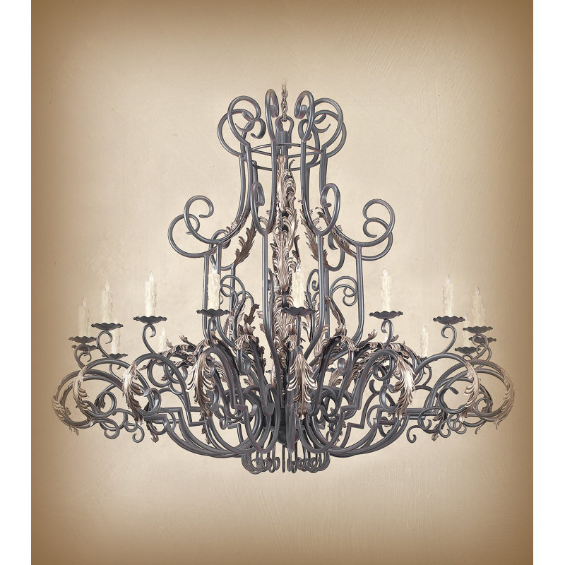 Lustre classique / traditionnel à 18 lumières de style bougie