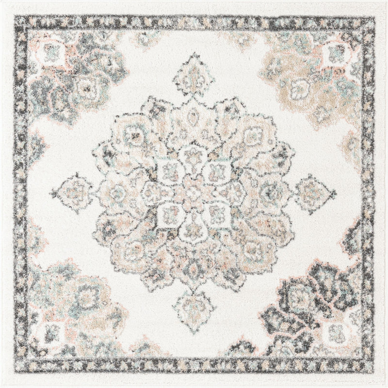 Makay Oriental Indoor Rug, Square 4'