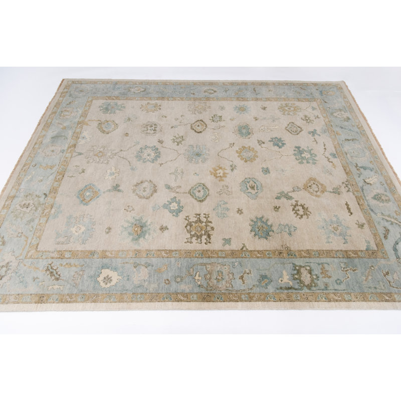Hand Knotted Wool Oriental Area Rug, Rectangle 12' x 15'