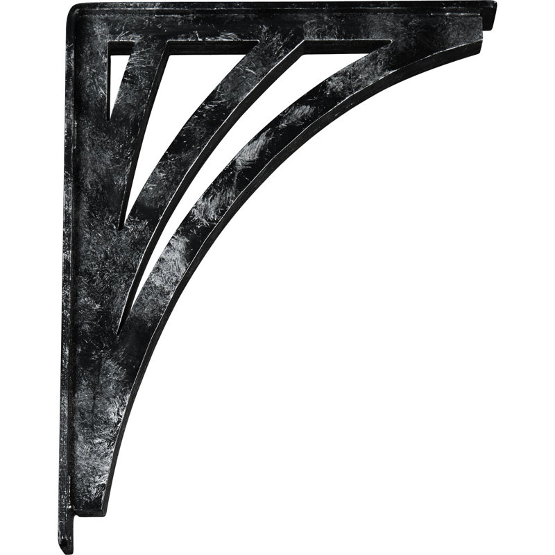 Support en fer forgé Nevio, Argent antique, H 15 po x l 2 po x P 12 po