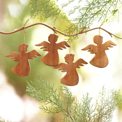 Eka 3.5'' Wood People Finial Ornament