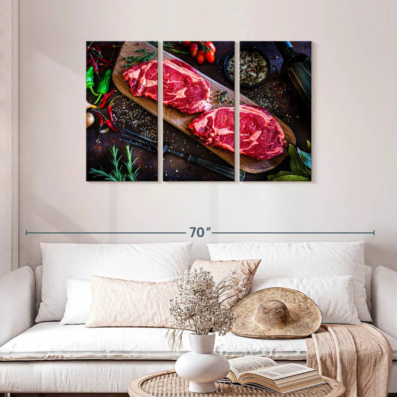Yarlin Angus Steak Cuts, 28" H x 45" W