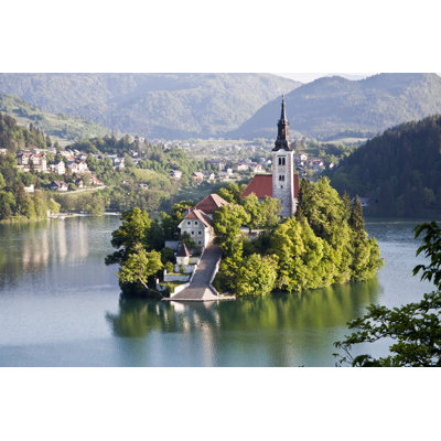Island On Lake Bled - Wrapped Canvas Print