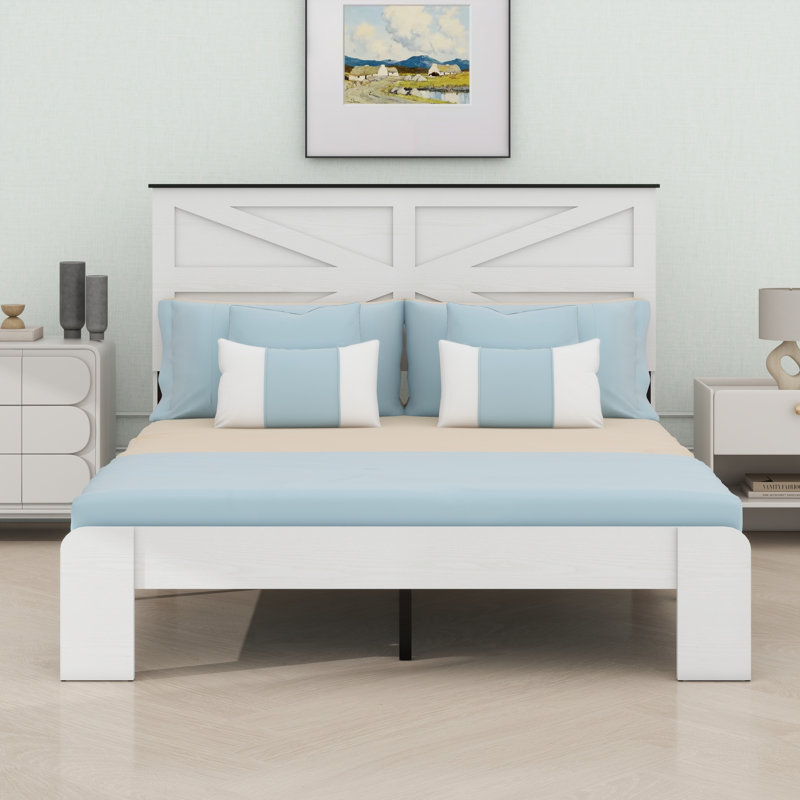 Base de lit plateforme en bois, Grand lit