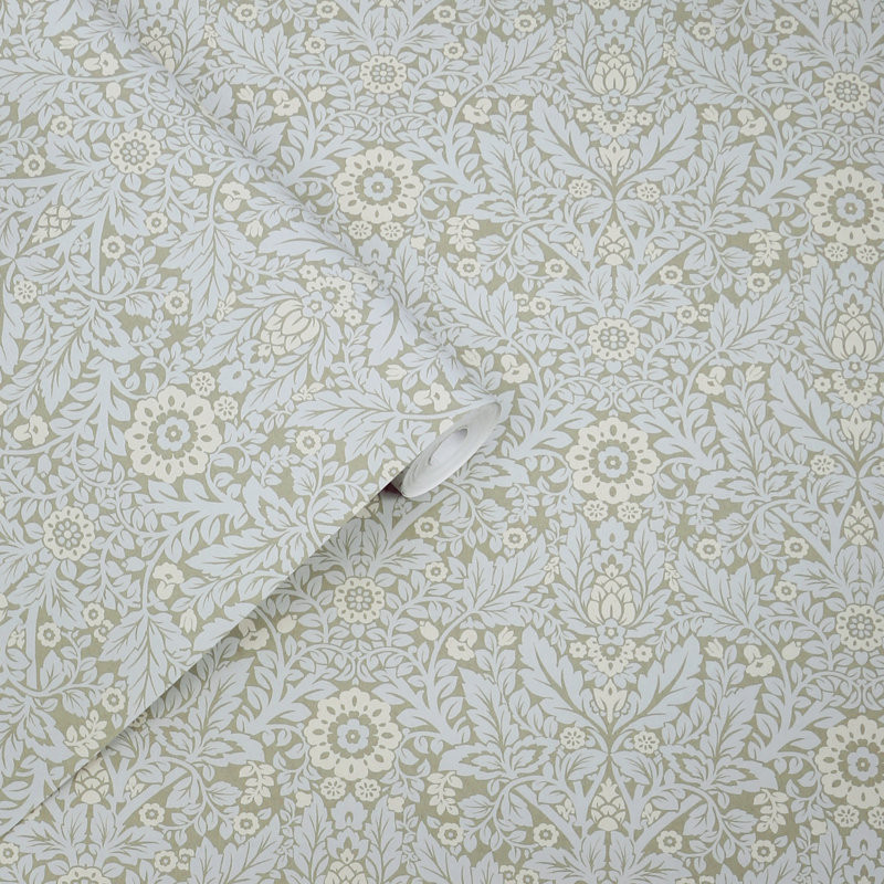 Laura Ashley Delamore Stone Grey Wallpaper