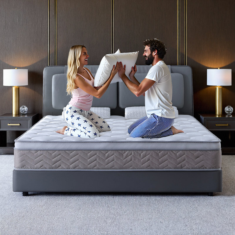 LUMERIS 12 Inch Full Size Hybrid Mattress in a Box with Gel Memory Foam, Pocket Springs, Medium Firm Support, Pressure Relief, Cooling & Edge Support